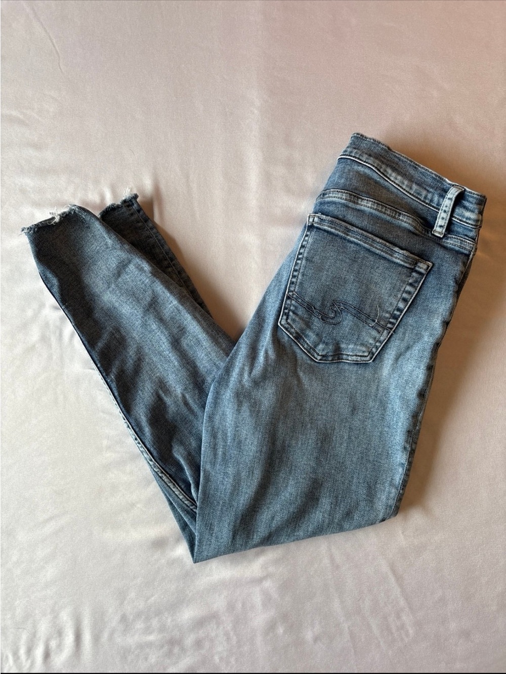 Silver Jeans Calley Faded Blue Women's Skinny Crop Jeans